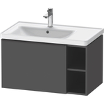 Duravit D-Neo Ensemble de meubles 80x45cm avec 1 tiroir frein de chute et 1 vasque en céramique Graphite mat SW729097