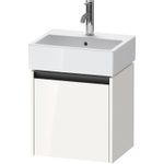 Duravit Ketho.2 Wastafelonderbouwkast - met 1 deur - 43.4x33.8x44cm links - met greep antraciet - hoogglans wit SW772923
