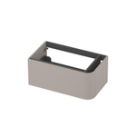 INK Concept R Wastafelonderkast - 80x45x35cm - 1 lade - opliggende grepen - afgeronde hoek rechts - MDF lak - mat kasjmier grijs SW1405855