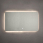 Saniclass Squared miroir – 120 x 70 cm – LED indirecte tout autour – chauffage de miroir – Aluminium mat SW238214