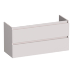 BRAUER Joy meuble sous-lavabo peu profond - 100x39x50cm - 2 tiroirs à fermeture douce - sans poignées - 1 découpe pour siphon - sable mat SW1201181