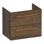 BRAUER Trust wastafelonderkast ondiep 60 excl. opbouwgrepen 2 softclose lades en 1 sifon uitsparing - Grove SW1204143