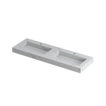 Ink pitch cuvette en céramique double avec vidange et jupes frontale et latérale 2 trous pour robinet 140x45x9cm calacatta matt SW693504