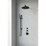 BRAUER Black Edition inbouw regendoucheset – Ø30 cm hoofddouche – 40 cm rechte wandarm – staafhanddouche – glijstang 70 cm SW486513