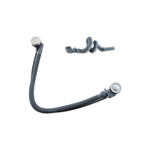 Fortifura Calvi Ensemble vidage de baignoire - commande rotative - Convient pour une épaisseur de fond de 10 à 20 mm - inox brossé SW1381751