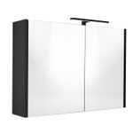 Best Design Halifax spiegelkast 100x60cm met opbouwverlichting MDF zwart mat SW815945