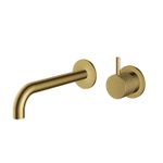 Hotbath Cobber X Afbouwdeel - voor wastafelmengkraan - 18cm uitloop - PVD - geborsteld messing (goud) SW1117982