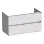 BRAUER Adore wastafelonderkast - 100x46x55cm - 2 softclose lades - greeploos - 1 sifon uitsparing - Forest Seashell SW1198220