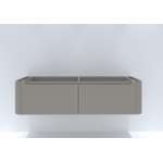 H&R Badmeubelen Juice Wastafelonderkast - 160x45x40cm - ronde hoeken - 2 lades - beige mat SW862834