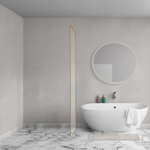 Aqua Vista Oria Cuadra paroi latérale - 70x200cm - avec kit de montage - pour cabine de douche - Or brossé SW1244209