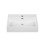 Saniclass Legend Meuble lavabo - 80.5x47x12cm - trop-plein - 1 lavabo - 1 trou de robinet - céramique - blanc brillant SW1382543