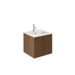 Crosswater Limit Ensemble meuble salle de bains - 50x45x45cm - 1 tiroir - vasque en verre - Royal Walnut SW1126131