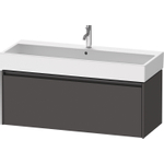 Duravit ketho 2 meuble de lavabo avec 1 tiroir pour lavabo simple 118.4x46x44cm avec poignée anthracite graphite mat SW773001