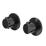 IVY Pact Partie apparente - pour mitigeur thermostatique encastré - inverseur d’arrêt 2 voies - Symmetry - rosace ronde - Chrome noir PVD SW1030984