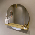Mondiaz SPOT spiegel – Ø60 cm – met planchet – Oro (zand) SW1235572