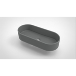 Arcqua Case vasque à poser - 60x26cm - Ovale - Marbre de synthèse Gris Mat SW767313