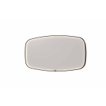 INK SP31 miroir - 160x4x80cm contour en cadre acier incl dir LED - chauffage - changement de couleur - dimmable et interrupteur - métal brossé noir SW955829