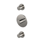 Hotbath Buddy Inbouwthermostaat - 2 stopkranen - geborsteld nikkel (RVS) SW99135
