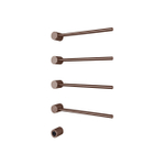 Hotbath &MORE Handdoekradiator - 50x76cm - rond - 4 stangen - horizontaal - met schakelaar - PVD - geborsteld koper SW1245692