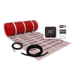 Plieger Heat elektrische vloerverwarmingsmat - wifi thermostaat - 50x400cm - 2m2 - 300W - rood SW924822