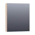 BRAUER Impress Deluxe armoire de toilette - 60x70x15cm - éclairage interne et externe - 1 porte miroir double face à droite Sunlit SW242119