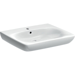 Geberit 300 Comfort wastafel - 65cm - 1 kraangat - met overloop - wit SW417632