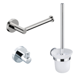 Fortifura Calvi Ensemble WC - porte-balai WC - ouvert - patère - porte-rouleau de papier toilette - sans abattant - chromé SW809444