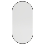 Haceka Deco spiegel - 80x40cm - ovaal - mat zwart SW1102384