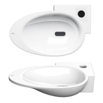 Clou First vasque de lave-mains 38.8x24.6cm trou de robinet à droite Céramique Blanc SW9266