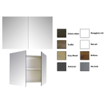 Sanicare Qlassics armoire de toilette 100x60x15cm avec 2 portes miroir double face brillant blanc SW17916