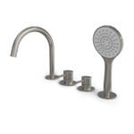 Hotbath Buddy Combinaison pour bord de baignoire - avec bec - mitigeur monocommande - Nickel brossé SW1246270