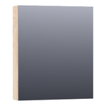 Saniclass Plain Spiegelkast - 60x70x15cm - 1 rechtsdraaiende spiegeldeur - MFC - sahara SW393010