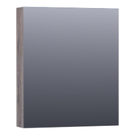 BRAUER Impress Deluxe armoire de toilette - 60x70x15cm - éclairage interne et externe - 1 porte miroir double face à droite Driftwood SW499537
