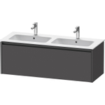 Duravit Ketho.2 Wastafelonderbouwkast - met 1 lade - voor dubbele wastafel - 128x48x44cm - met greep antraciet - grafiet mat SW772351