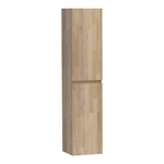 BRAUER Joy Armoire de salle de bains - 160x35x35cm - 2 portes - sans poignée - ouvrant à gauche ou à droite - chêne gris à aboutage SW392923