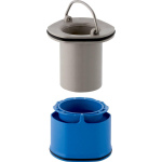 Geberit dompelbuis en drager - voor douchesifon D90 - 2006 - 2017 - blauw grijs SW285082