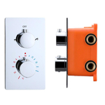 Best design verona thermostat & boîte d'encastrement 2 voies boutons 1/2 ronds SW280338