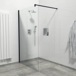Marenza Bellini Douche à l'italienne - 120x200cm - verre clair - noir mat SW358008