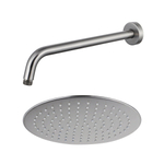 Fortifura Calvi Tête de douche - 30cm - rond - bras mural 35cm - Inox brossé PVD SW1212641