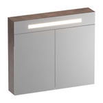 BRAUER Double Face spiegelkast 80x70x15cm verlichting geintegreerd met 2 links- en rechtsdraaiende spiegeldeuren MFC Rusty SW720920