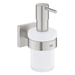 GROHE Start Cube Distributeur de savon - 160ml - avec support - carré - supersteel SW878150