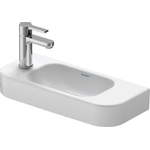 Duravit HappyD 2 lave-mains avec trop-plein avec trou de robinet à gauche 50x22cm avec WonderGliss blanc SW54281