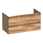 BRAUER Joy Edge meuble sous-lavabo 100 2 tiroirs softclose - sans poignée - 1 découpe pour siphon - Honey SW1200813