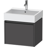 Duravit Ketho.2 Wastafelonderbouwkast - met 1 lade - 58.4x46x44cm - met greep antraciet - grafiet mat SW772997