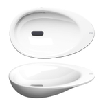 Clou First lave-mains - 36x21.8x9cm - ovale - céramique - sans trou robinet - blanc SW9268