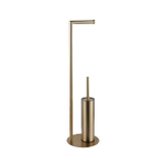 Fortifura Calvi vrijstaande toiletrolhouder met toiletborstel - Geborsteld Messing PVD (Goud) SW1189060