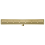 Wiesbaden Caniveau de douche avec bride et grille 80 x 7 cm laiton brossé PVD SW450731