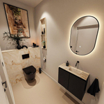 MONDIAZ TURE-DLUX 60cm toiletmeubel Urban. EDEN wastafel Frappe positie rechts. Zonder kraangat. SW1102619