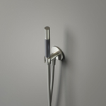 Hotbath Cobber M440 douchette à main en barre avec support mural et sortie et flexible de douche 150cm nickel brossé SW74192