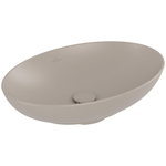 Villeroy & Boch Loop & Friends opzetwastafel - 56x38cm - zonder kraangat - met overloop CeramicPlus - mat almond (beige) SW644146